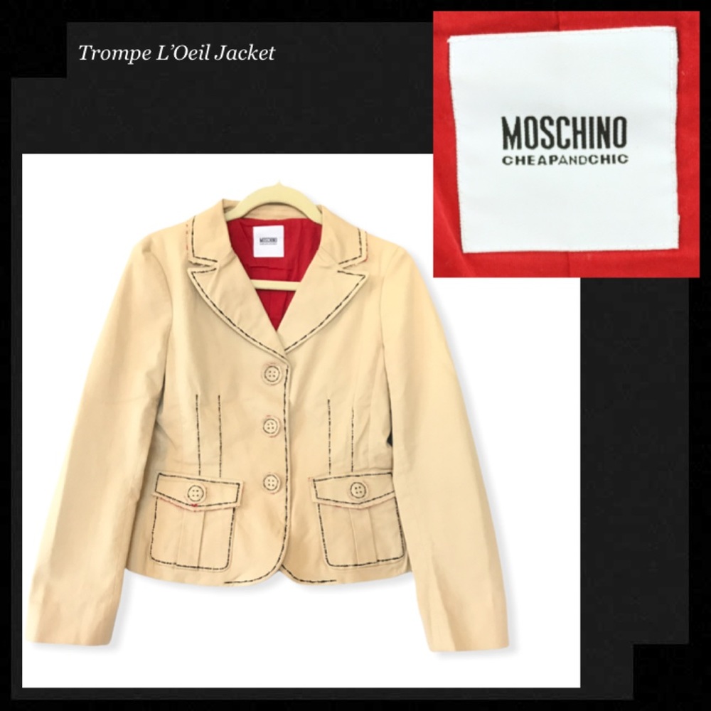 ⭐️HOST PICK⭐️ MOSCHINO CHEAP & CHIC Trompe L'Oeil Blazer